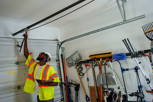 Professional Garage Door Panel Replacement technician working in Thousand Palms, CA